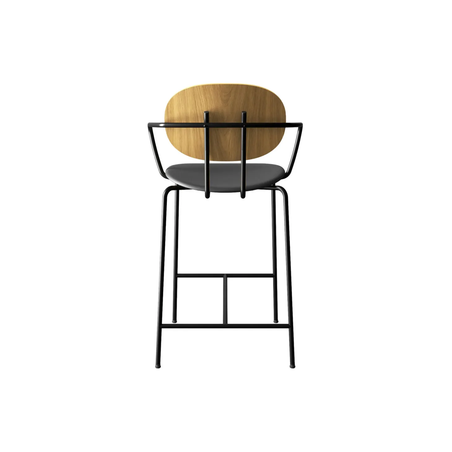 PIET HEIN Counter Chair with Arms, olieret eg/Solid Black 509