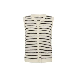 PimiraPW Waistcoat, eggnog/navy stripe