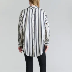 Pirate stripe skjorte med lukning i ryg, pirate stripe
