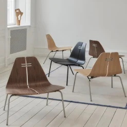 PK23™ loungestol, lakeret eg/stål