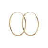 Plain Hoop øreringe, guld
