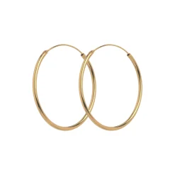 Plain Hoop øreringe, guld