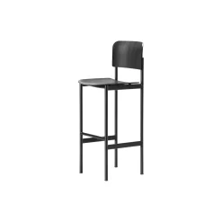 Plan Barstool, black lacquered ash/black