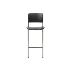 Plan Barstool Fully Upholstered, brushed steel/Omni 301