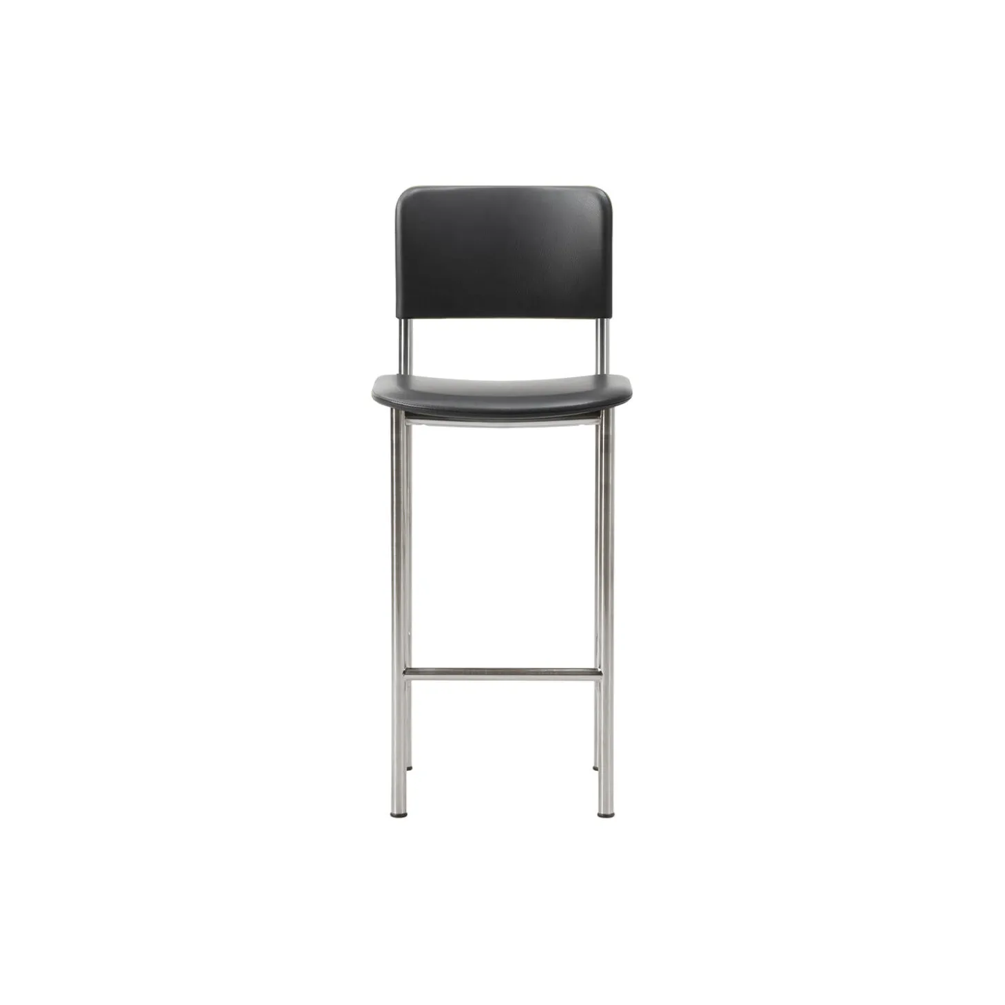 Plan Barstool Fully Upholstered, brushed steel/Omni 301