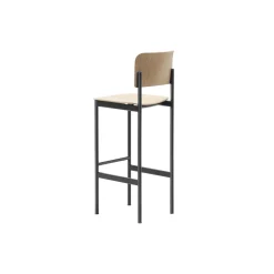 Plan Barstool, lacquered oak/black