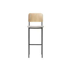 Plan Barstool Seat Upholstered, lacquered oak/Re-wool 128
