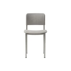 Plan Chair Fully Upholstered, brushed steel/Re-wool 128