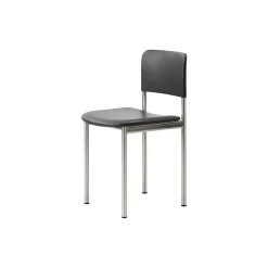 Plan Chair Fully Upholstered, brushed steel/Omni 301