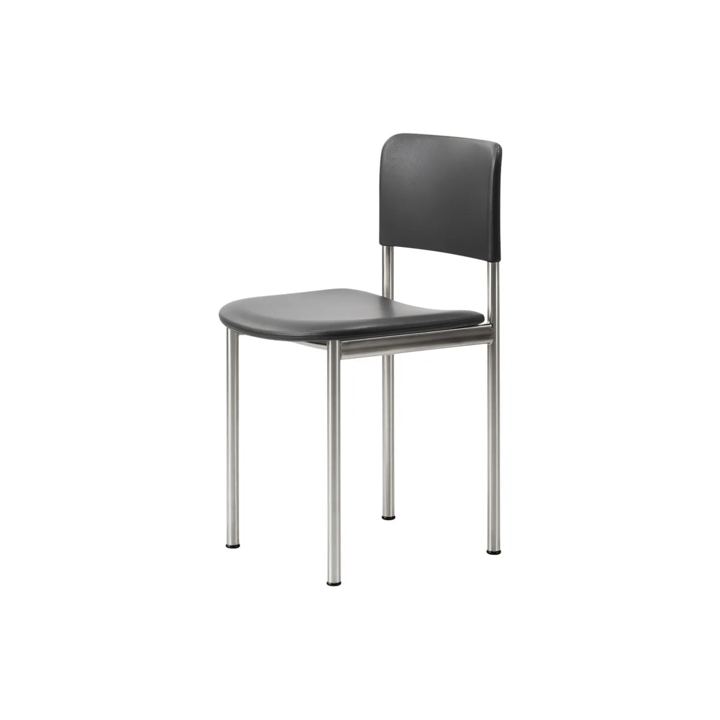 Plan Chair Fully Upholstered, brushed steel/Omni 301