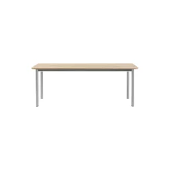 Plan Table, light oiled oak/brushed steel