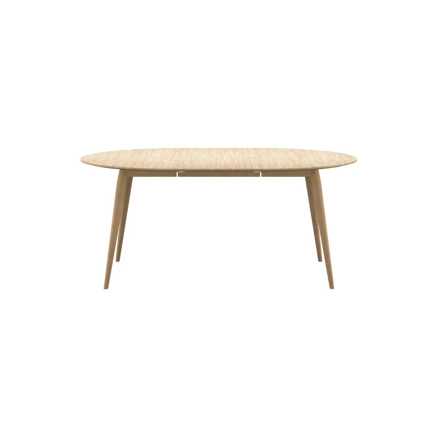 PLAYdinner Round Ø120 spisebord med udtræk inkl. 1 tillægsplade, hvidolieret eg