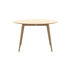 PLAYdinner Round Ø120 spisebord med udtræk, hvidolieret eg