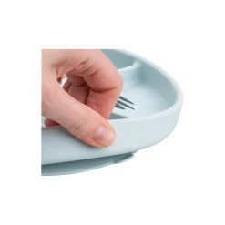 Playground stick&stay inddelt tallerken, blue