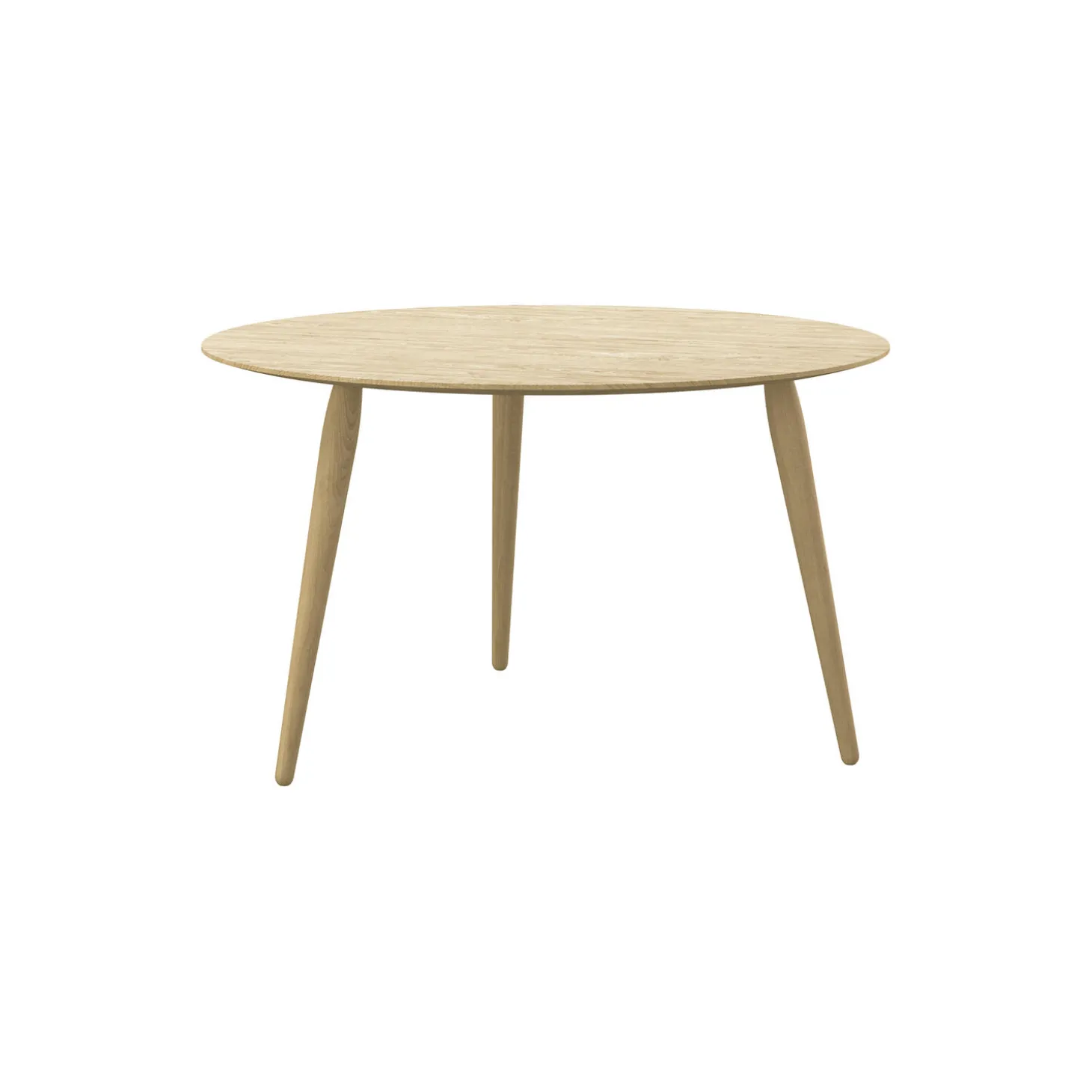 PLAYround Ø75 sofabord, hvidolieret eg