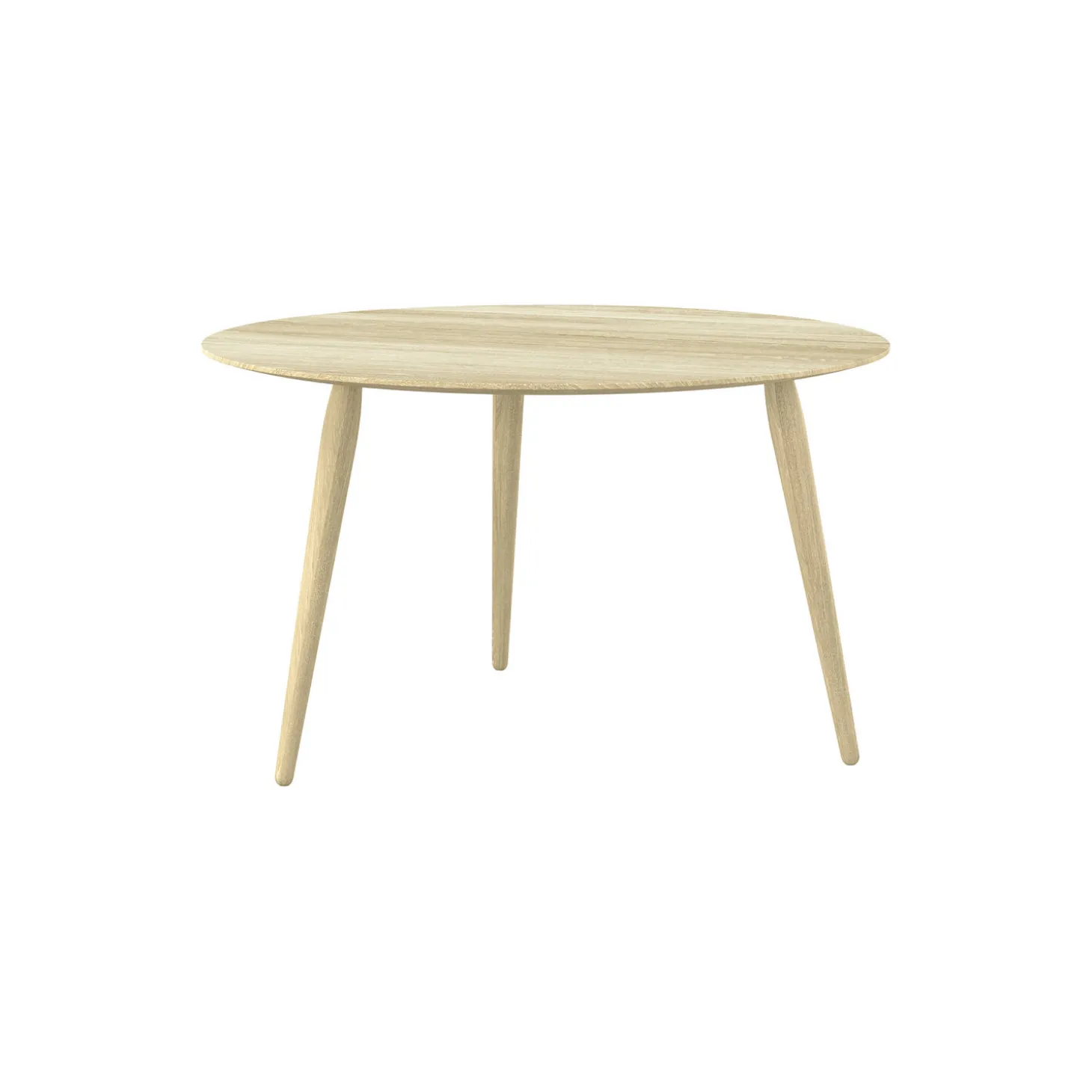 PLAYround Ø75 sofabord, sæbebehandlet eg