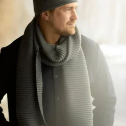 Pleece Long Scarf, dark grey