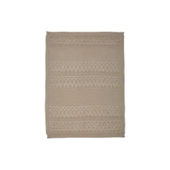 Pointelle baby striktæppe, hazel