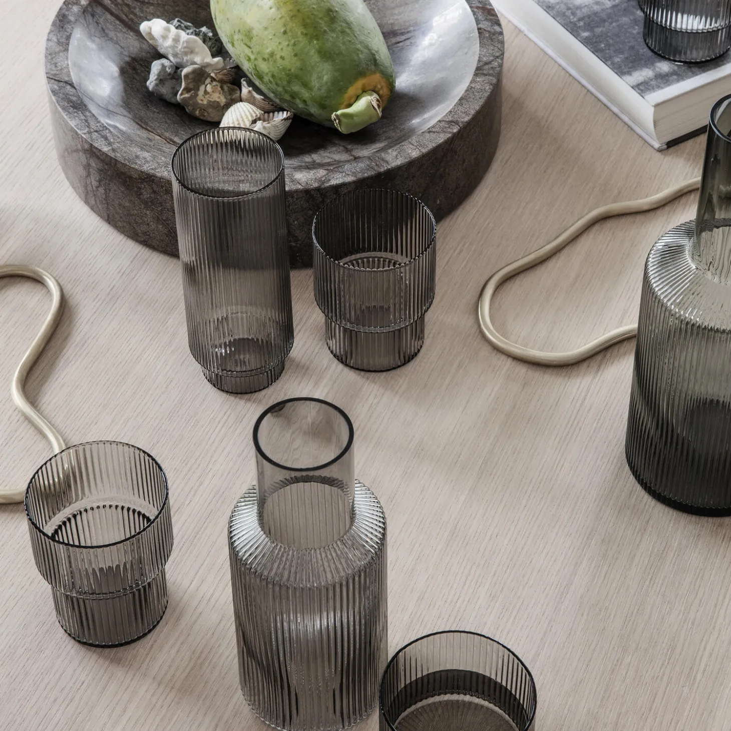 Pond bordskåner, messing