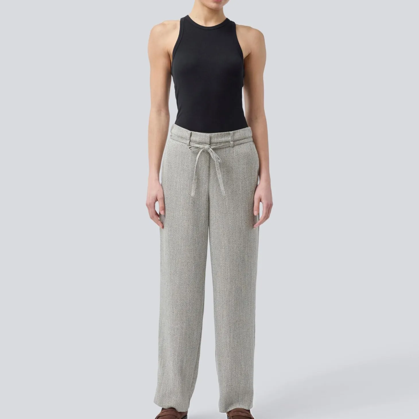 Popemd pants, herringbone speckle