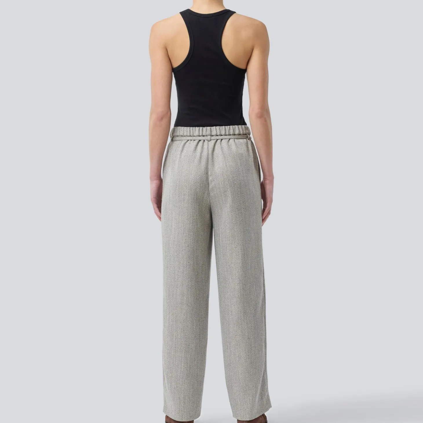 Popemd pants, herringbone speckle