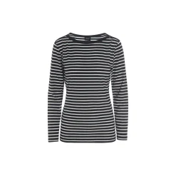 Popeye jersey bluse, black/off-white