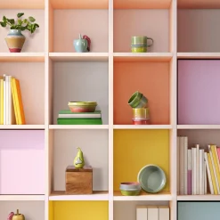 Poppery Skål, pink/mint/apple green