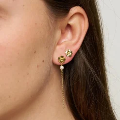 Poppy Perle Øreringe, forsølvet