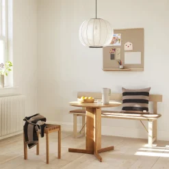 Position Bench 155, white oiled oak