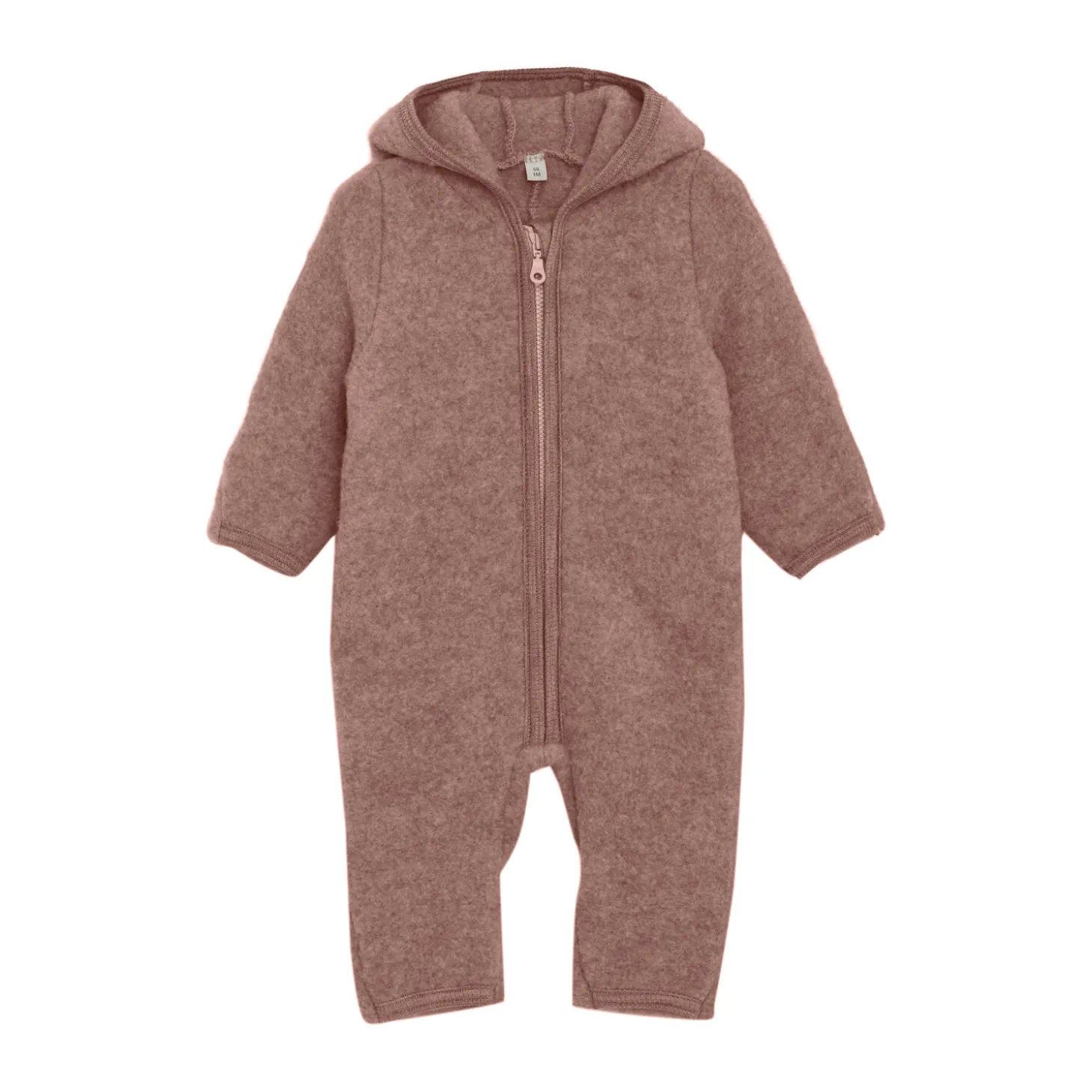 Pram Suit Ears Wool Fleece, burlwood
