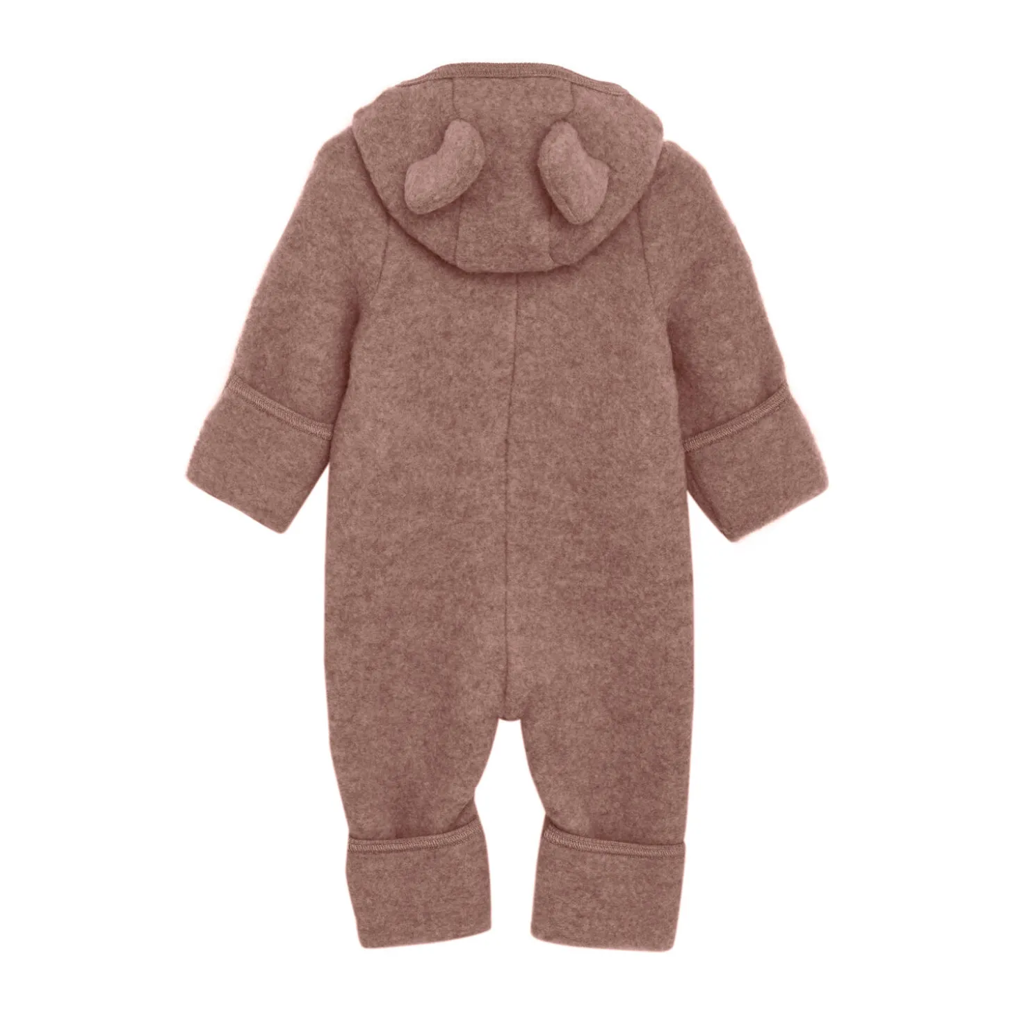 Pram Suit Ears Wool Fleece, burlwood