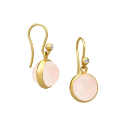 Prime Øreringe, gold/milky rose