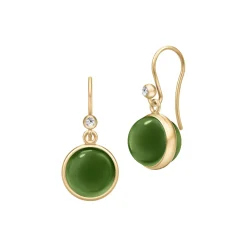 Prime Øreringe, gold/moss green