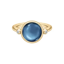 Prime Ring, gold/sapphire blue
