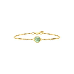 Primini Armbånd, gold/green amethyst