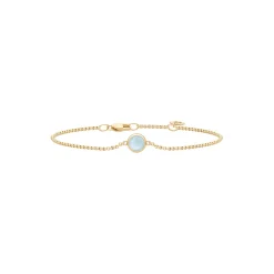 Primini Armbånd, gold/milky aqua