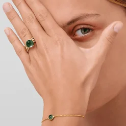 Primini Armbånd, gold/turmalin