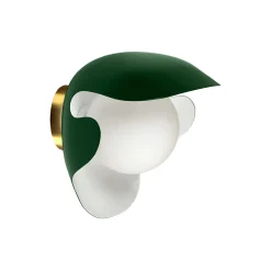 PS38 væglampe, green/brass