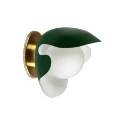 PS38 væglampe, green/brass