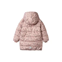 Puffer Coat Yrsa, rose powder flowers