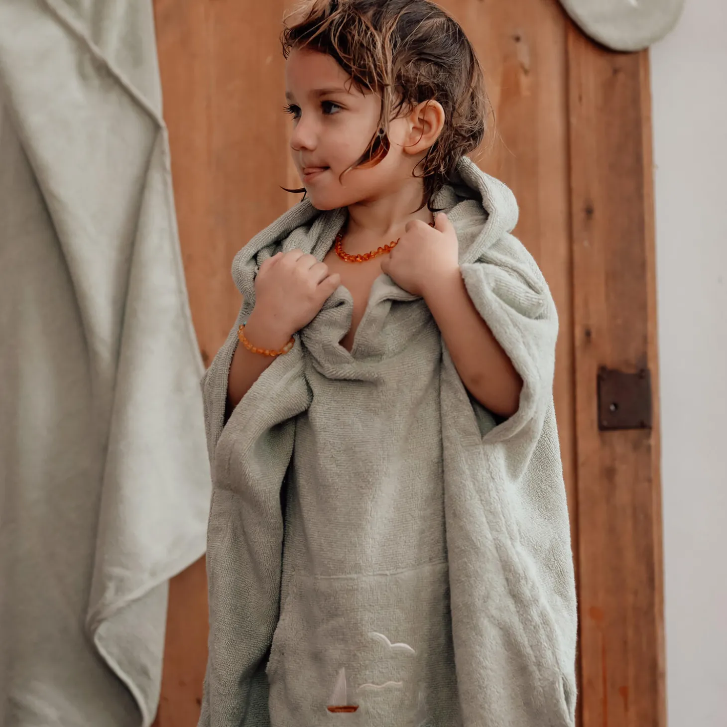 Puk badeponcho, moon cat