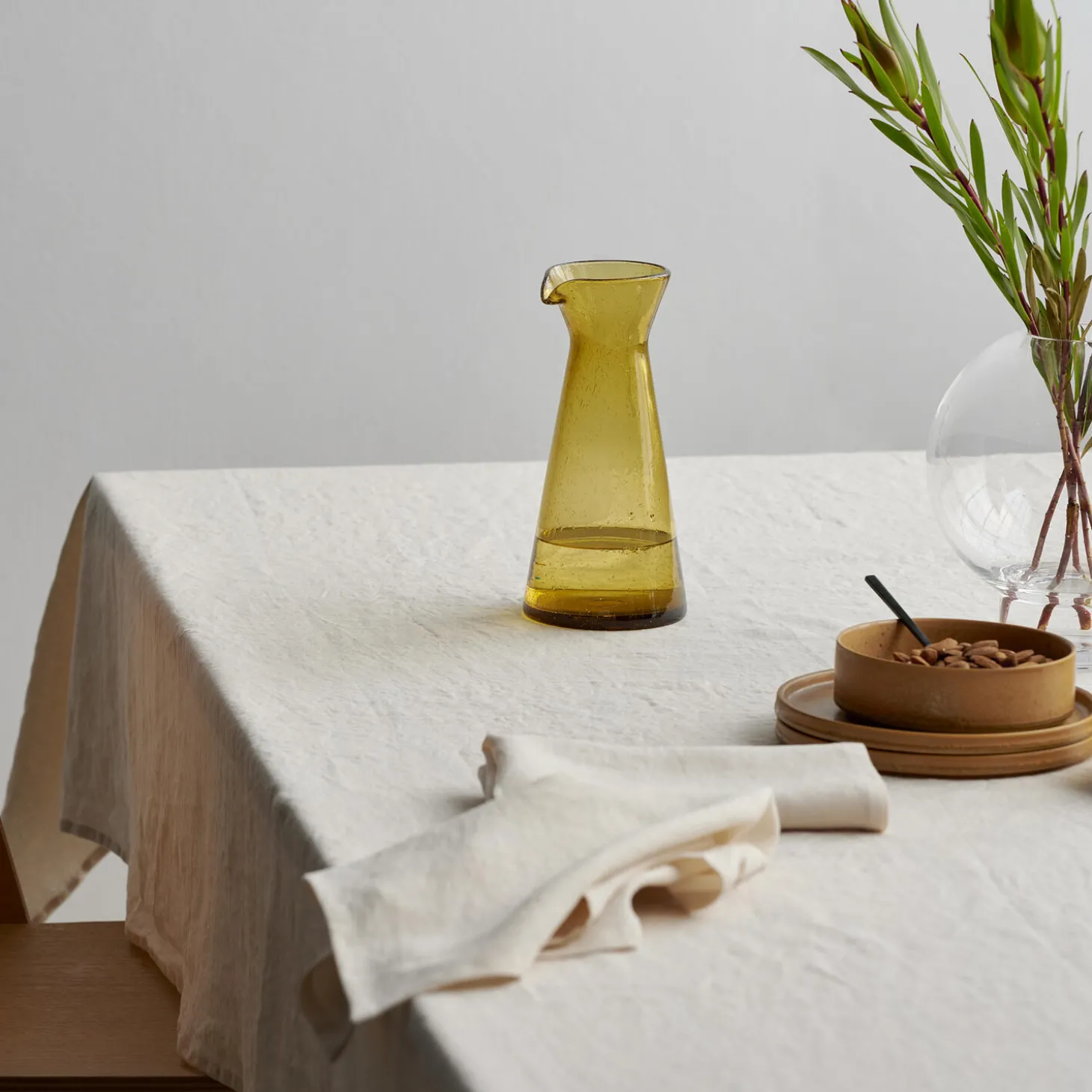 Pure Linen dug, ecru