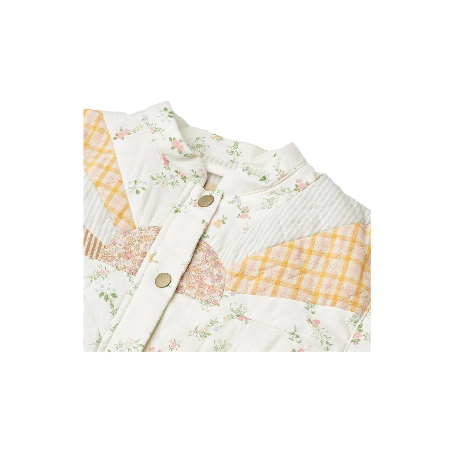 Quilt Jacket Inga, 9426 ivory cheked flowers