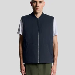 Quilted Shell Gilet, dark navy