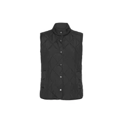 Quilted Short Vest, black