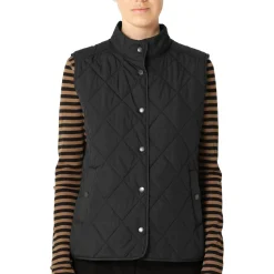 Quilted Short Vest, black