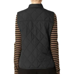 Quilted Short Vest, black