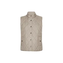 Quilted Short Vest, greige