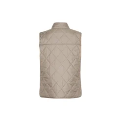 Quilted Short Vest, greige