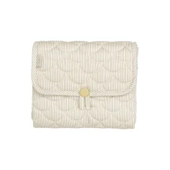 Quiltet pusleunderlag, classic stripes camel